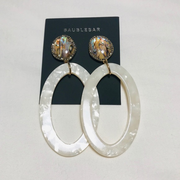 Baublebar TRISHA RESIN HOOP EARRINGS - Picture 3 of 4